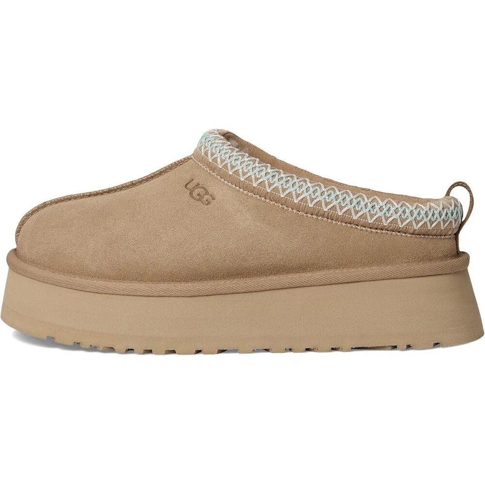 UGG Tazz II 1174471-SAN Slippers Women's 7 Sand Suede Round Toe Platform RHS7243 - Picture 2 of 12